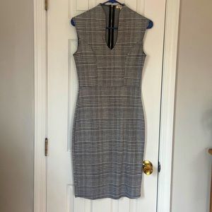 Rolla Coster Plaid Bodycon Midi Dress - Size Medium